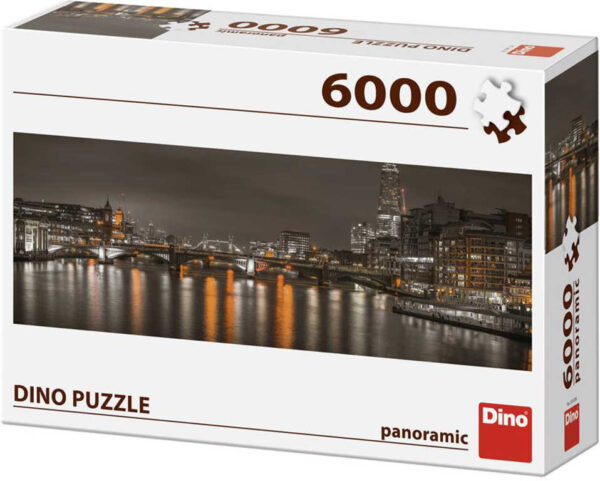 DINO Puzzle panoramatické 6000 dílků Londýn v noci 235x84cm skládačka