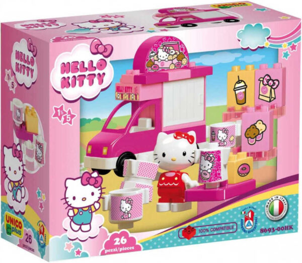 ANDRONI Unico baby Hello Kitty Zmrzlinový vůz 26 dílků STAVEBNICE