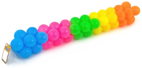 Baby lehké míčky barevné plastové 6cm set 50ks do hracího koutku do bazénku