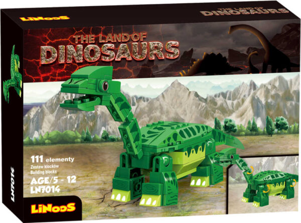 LiNooS Dinosaurus Brontosaurus 111 dílků plast STAVEBNICE