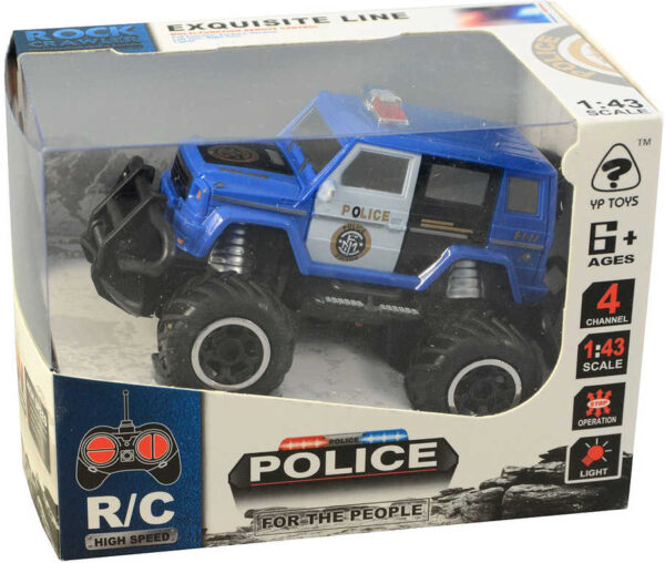RC Auto policejní terénní SUV na vysílačku na baterie Světlo 2 barvy