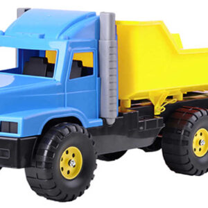 Auto nákladní sklápěčka 77cm modro-žlutá na písek plast