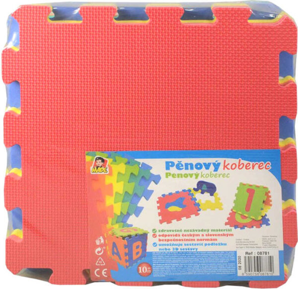 Měkké bloky barevné B 10ks pěnový koberec baby puzzle podložka na zem
