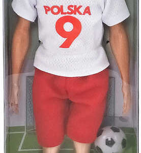 Panenka Defa panák fotbalista 30cm v dresu Polsko set hráč s míčem v krabičce