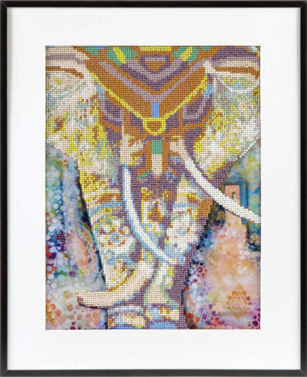 Diamond mozaika slon 40x50cm malování s kamínky kreativní set v krabici