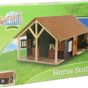DŘEVO Stáj pro koně se 2 boxy 1:24 malý farmář *DŘEVĚNÉ HRAČKY*