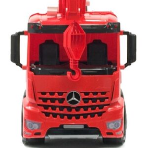 LENA Auto jeřáb Mercedes Arocs 70cm funkční červený plast