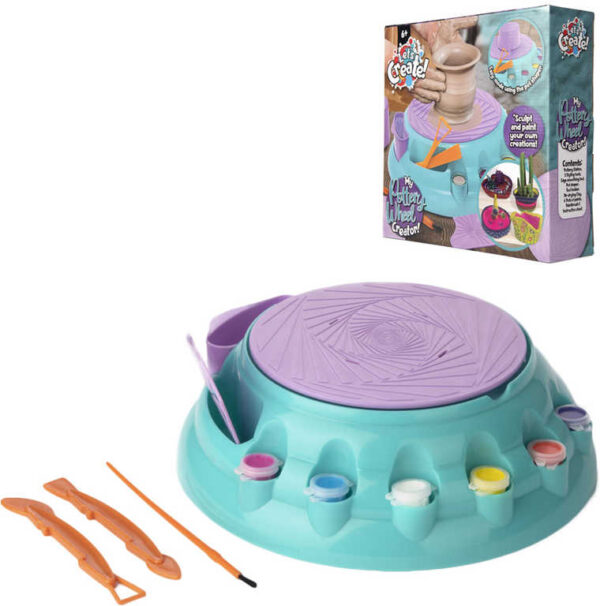 Kruh hrnčířský Creator kreativní dětský set s nástroji a barvičkami v krabici