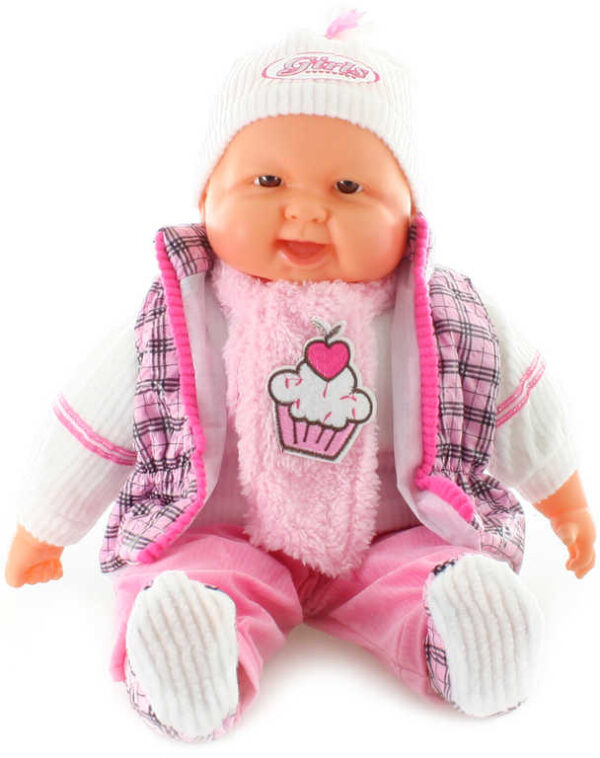 Panenka miminko velké holčička 52cm měkké tělíčko růžový obleček