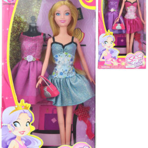 Fashion panenka 30cm set s náhradními šaty a módními doplňky 2 druhy