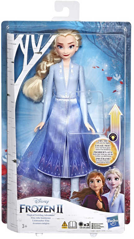 HASBRO Svítící panenka Elza Frozen 2 (Ledové Království) na baterie Světlo