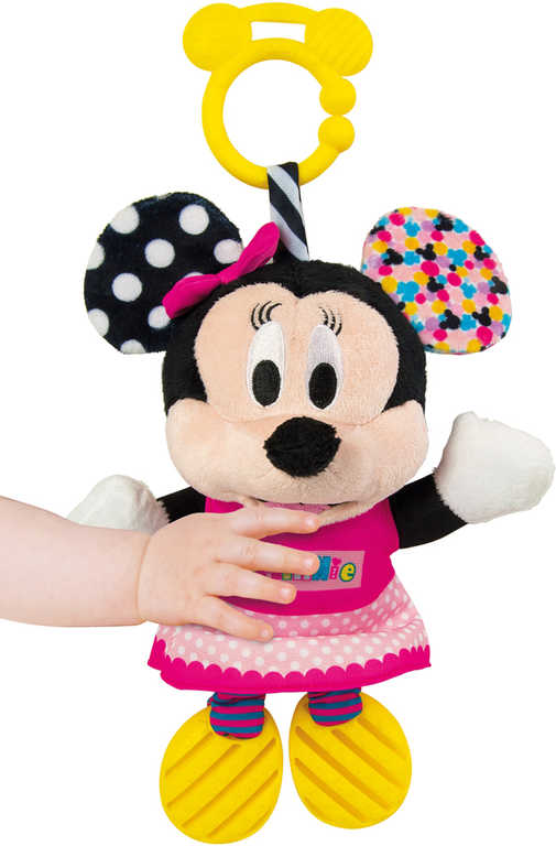 CLEMENTONI PLYŠ Baby Minnie Mouse myška kousátko Zvuk *PLYŠOVÉ HRAČKY*