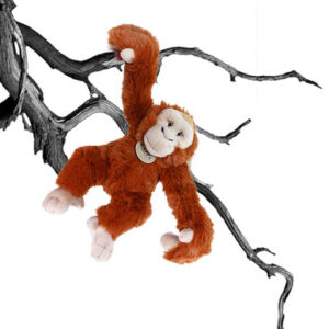 PLYŠ Orangutan závěsný 20cm dlouhé ruce Eco-Friendly *PLYŠOVÉ HRAČKY*