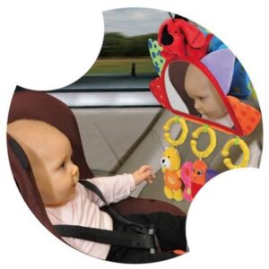 K´S KIDS Baby návlek na opěrku se zrcátkem a závěsnými hračkami