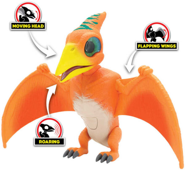 Dinosaurus interaktivní Pterodactyl ptakoještěr mává křídly na baterie plast Zvuk
