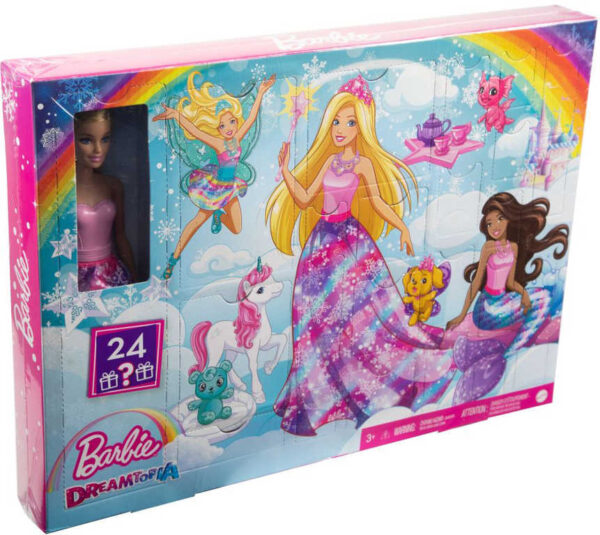 MATTEL BRB Dreamtopia set Adventní kalendář pohádkový s panenkou Barbie