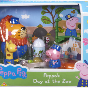 Prasátko Peppa Pig ZOO sada 3 figurky s doplňky plast v krabici