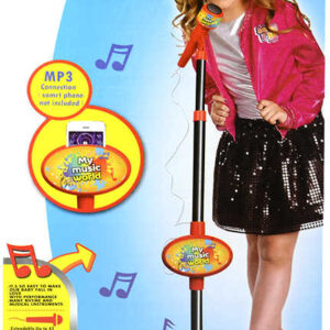 Karaoke mikrofon stojanový 105cm na baterie MP3 v krabici plast