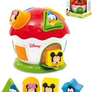 CLEMENTONI Baby domeček Mickey Mouse vkládačka se 4 tvary pro miminko