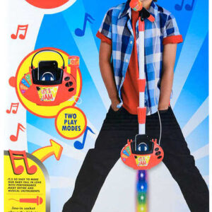 Mikrofon dětský stojanový na baterie MP3 / IPOD / Přehrávač Světlo Zvuk